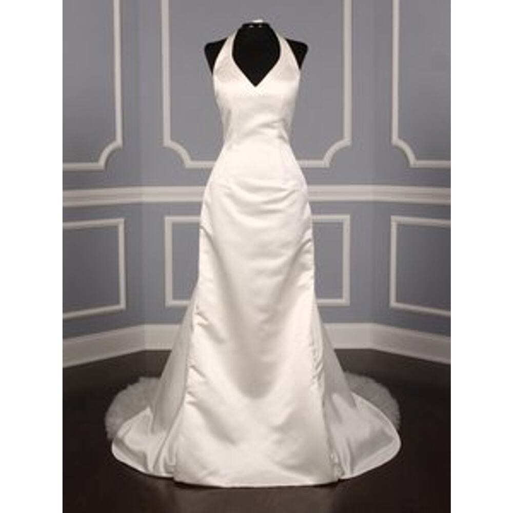 ST PUCCHI Bridal Wedding Dress Lillian Z293 Halter Fit Flare Sleeveless $3.95K